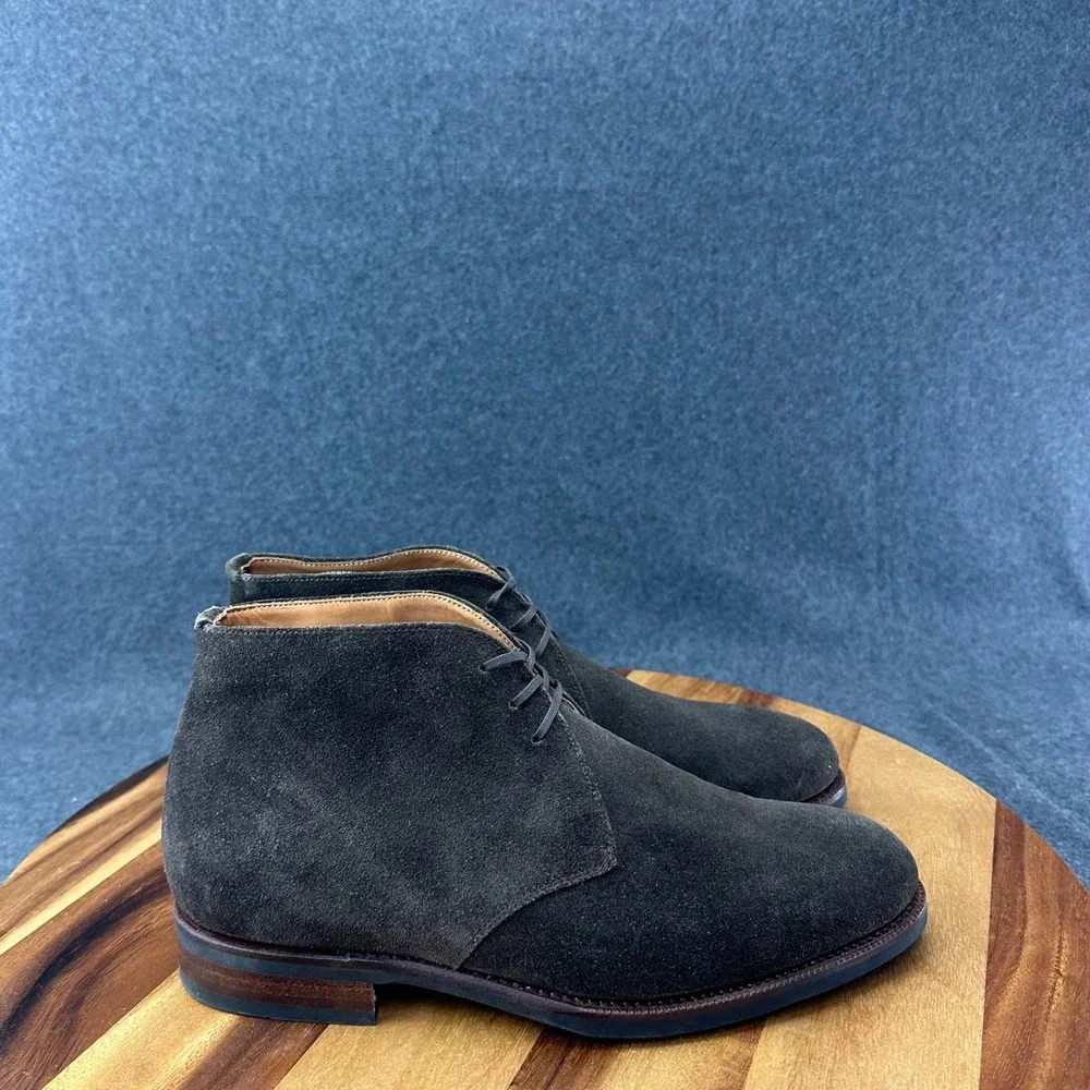 Sons of Henry Ambly Chukka Dark Olive Suede Goodyear Welted Spain Mens Sz 7 $460
